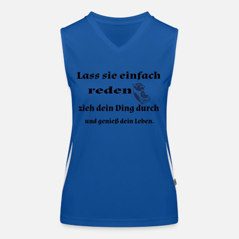 Lass sie einfach... Funktionelles Kontrast-Tank Top für Frauen