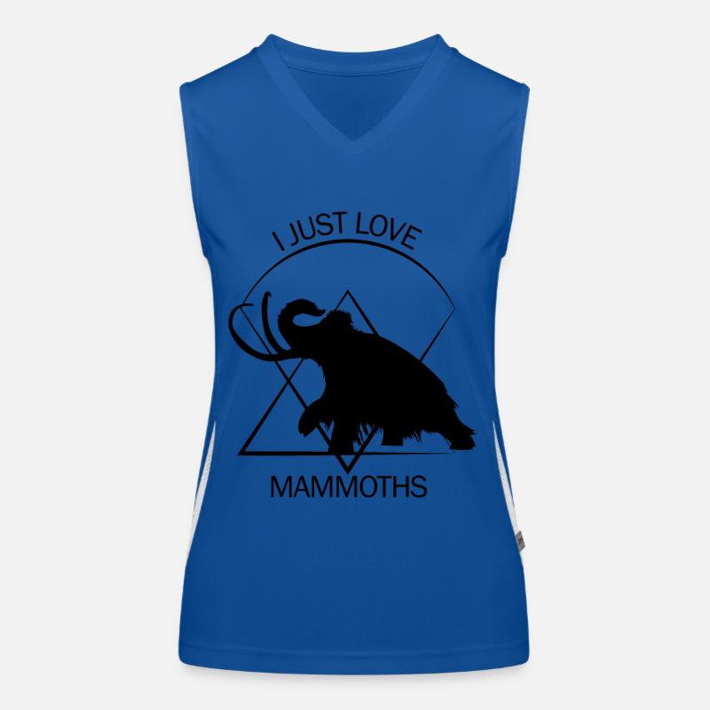 Lustiges Mammut Steinzeit Eiszeit Design Urzeit Funktionelles Kontrast-Tank Top für Frauen