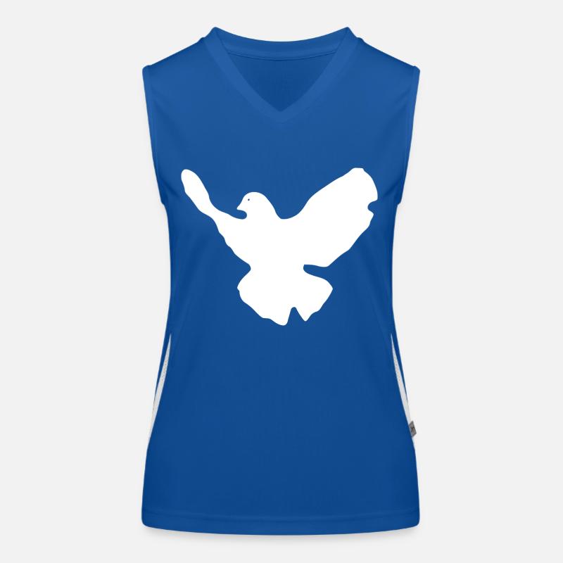 Friedenstaube Funktionelles Kontrast-Tank Top für Frauen