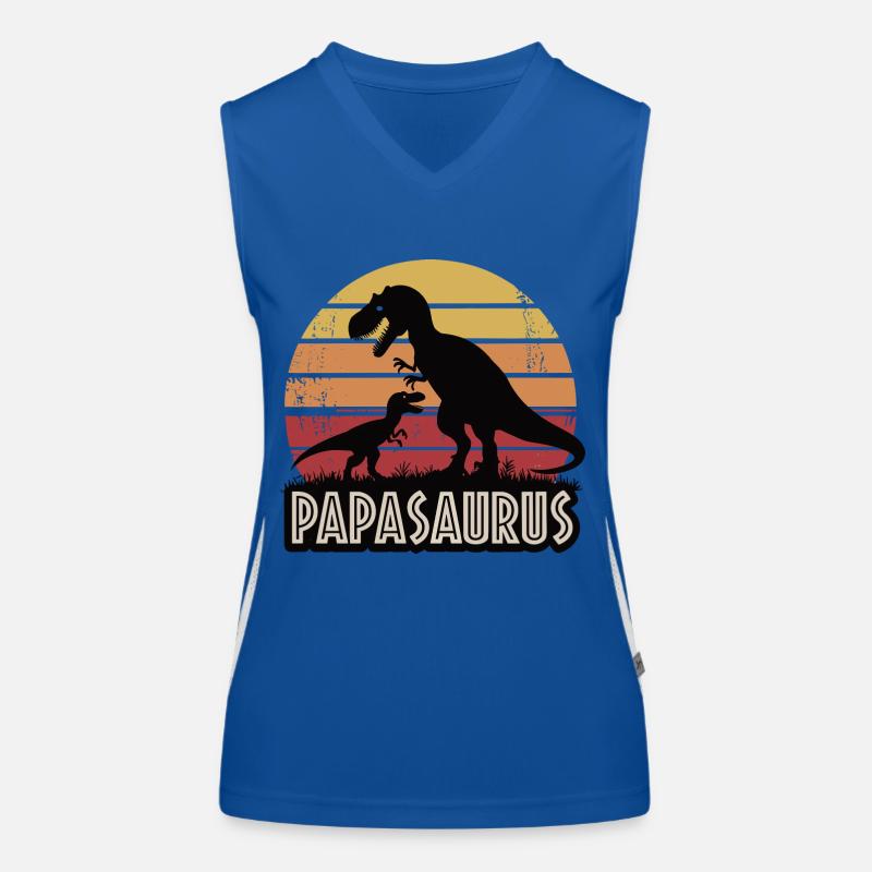 Papasaurus Funktionelles Kontrast-Tank Top für Frauen