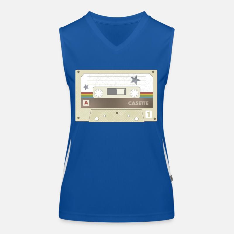 Retro Kassette MixTape Funktionelles Kontrast-Tank Top für Frauen
