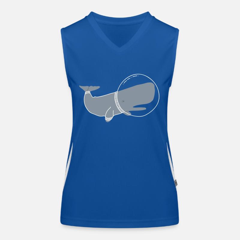 SPACE WHALE Funktionelles Kontrast-Tank Top für Frauen