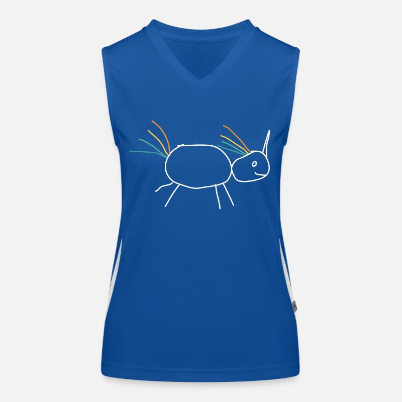 Unicorn Einhorn Geschenkidee Strichmann Humor Funktionelles Kontrast-Tank Top für Frauen