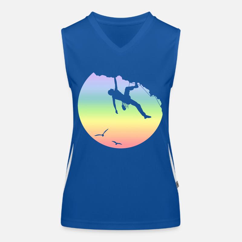 Climb - Women's Functional Contrast Tank Top - royal/white
