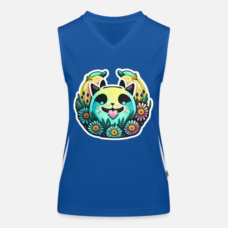 Seehund mag den Frühling Funktionelles Kontrast-Tank Top für Frauen