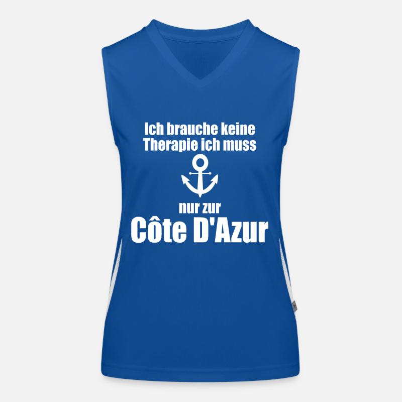 Côte D Azur Funktionelles Kontrast-Tank Top für Frauen