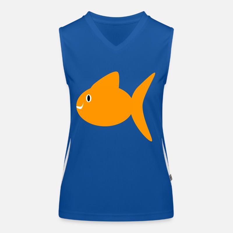 oranger Goldfisch Funktionelles Kontrast-Tank Top für Frauen
