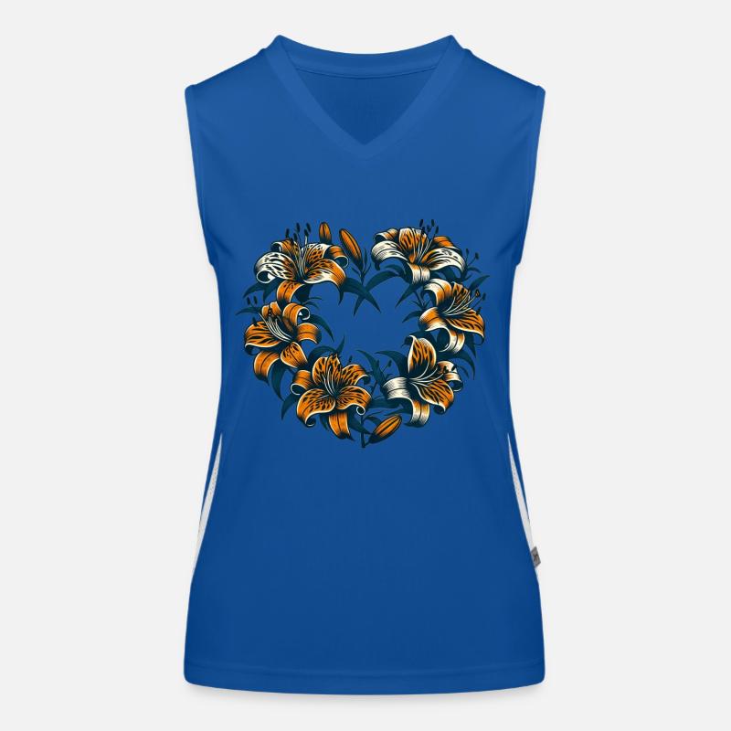 Lys tigré Débardeur respirant contrasté Femme