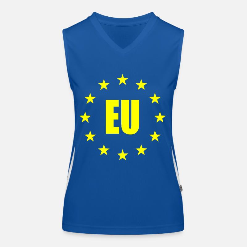 Drapeau de l’UE Débardeur respirant contrasté Femme