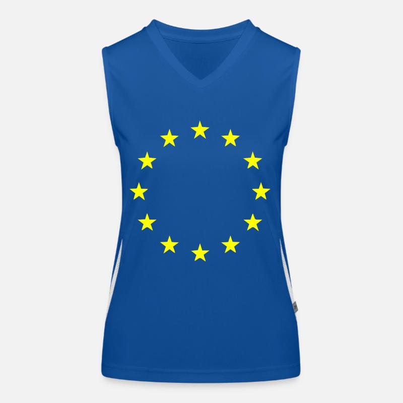 Drapeau de l’UE Débardeur respirant contrasté Femme