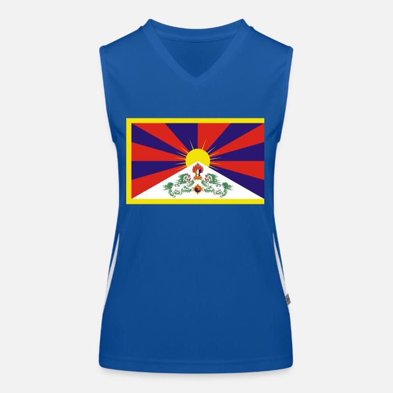 Tibet Funktionelles Kontrast-Tank Top für Frauen