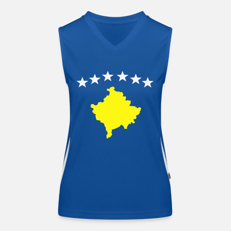 Drapeau du Kosovo Débardeur respirant contrasté Femme