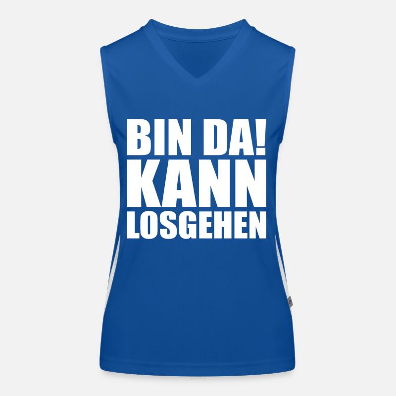 Bin da kann losgehen Funktionelles Kontrast-Tank Top für Frauen