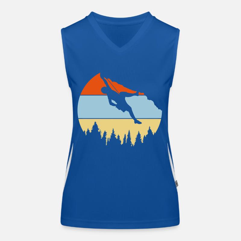 Forest Trees Rock Climbing Women's Functional Contrast Tank Top