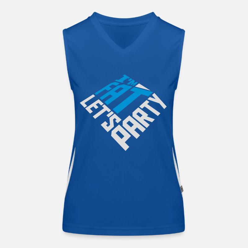 im fat lets party Funktionelles Kontrast-Tank Top für Frauen