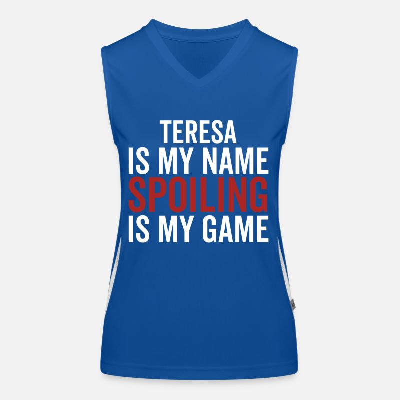 Teresa est mon nom Spoiling est mon jeu Débardeur respirant contrasté Femme