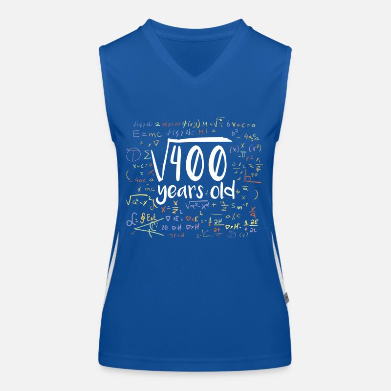 20th Birthday Square Root of 400: 20 Years Old Women's Functional Contrast Tank Top