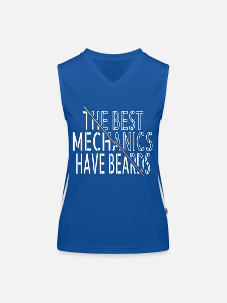 baseballgifts mechanics baseballhoodie - Funktionelles Kontrast-Tank Top für Frauen - Royal/Weiß - Vorne