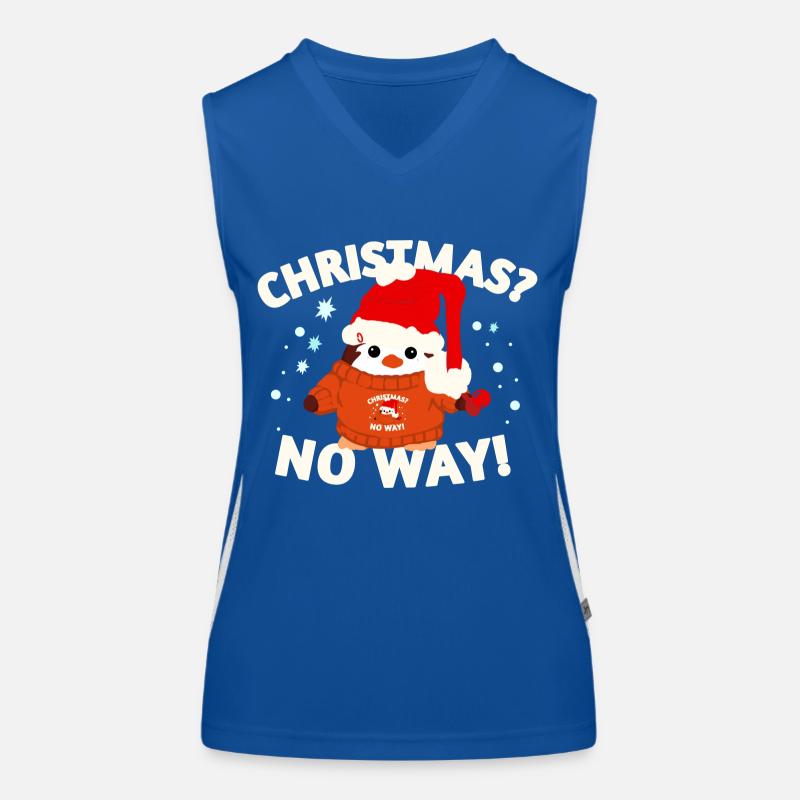 Drôle de pingouin de Noël Débardeur respirant contrasté Femme