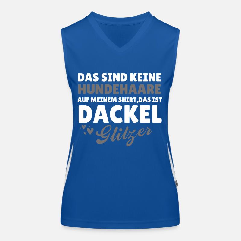 Dackel Glitzer Funktionelles Kontrast-Tank Top für Frauen