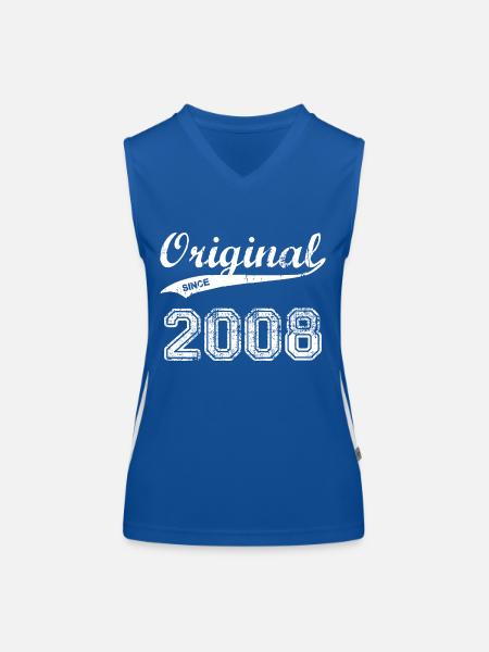 2008 - Funktionelles Kontrast-Tank Top für Frauen - Royal/Weiß - Vorne