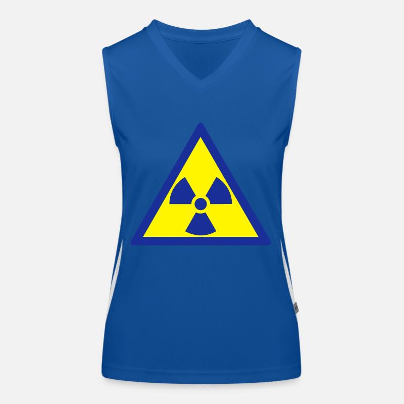 Nuclear warning Top sportivo da donna in contrasto cromatico