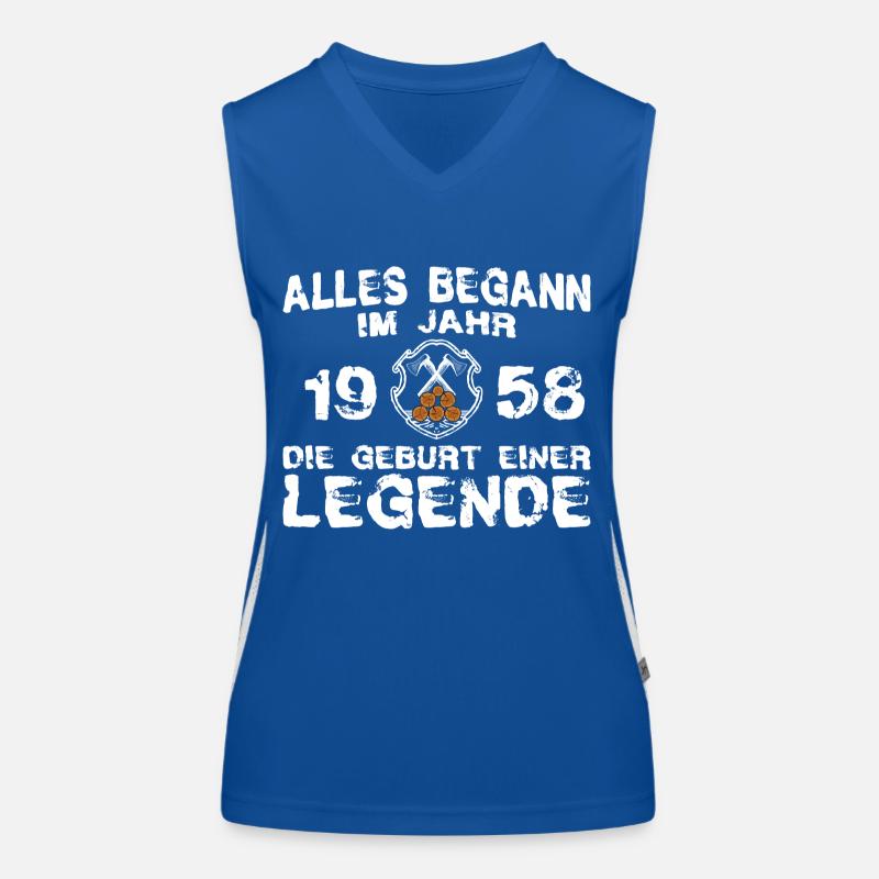 Holz Legende 1958 Funktionelles Kontrast-Tank Top für Frauen