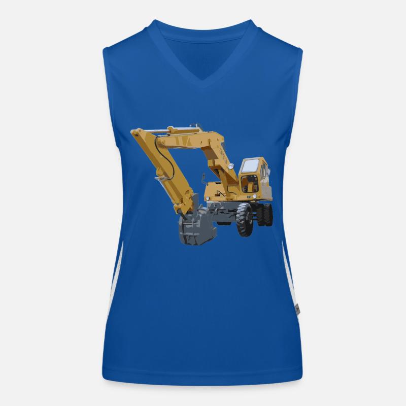 Old excavator Women's Functional Contrast Tank Top