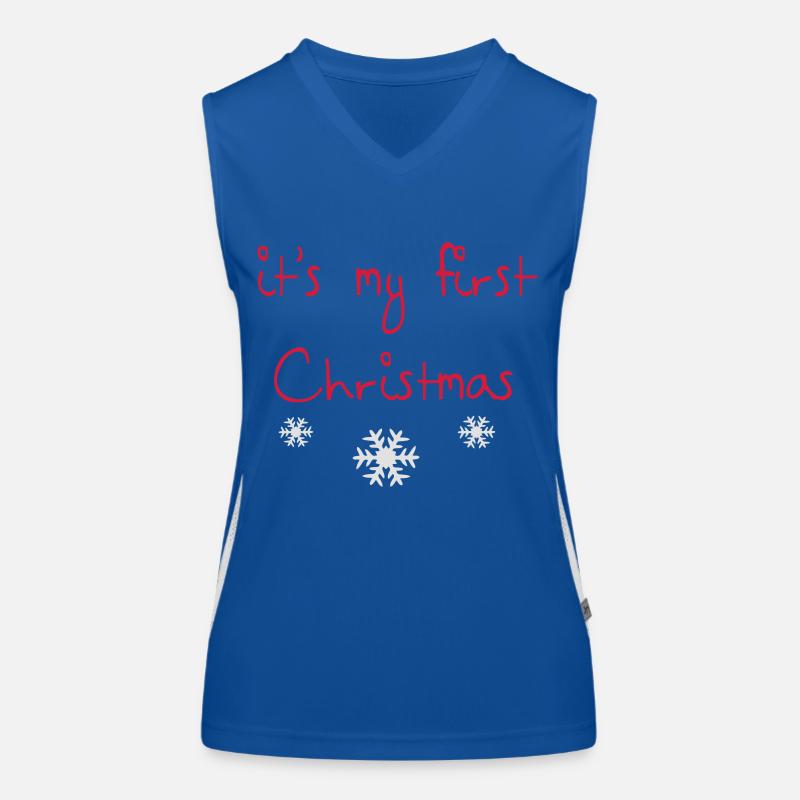 First Christmas Funktionelles Kontrast-Tank Top für Frauen
