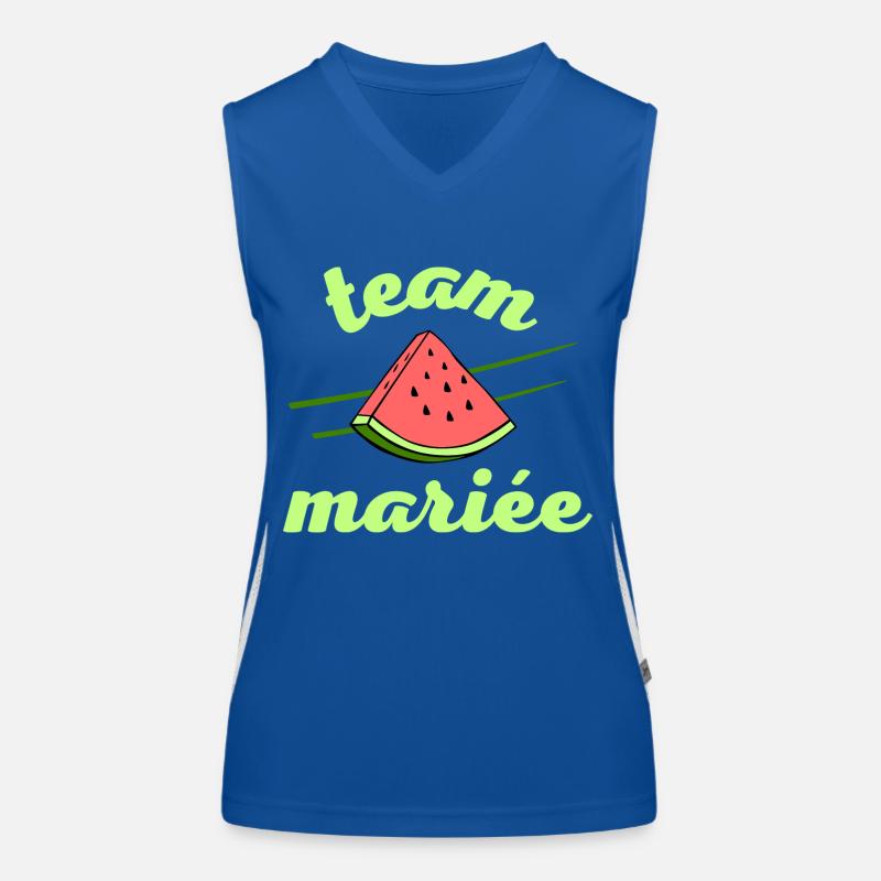 EVJF pastèque été Team mariée Débardeur respirant contrasté Femme