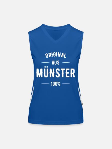Münster - Funktionelles Kontrast-Tank Top für Frauen - Royal/Weiß - Vorne