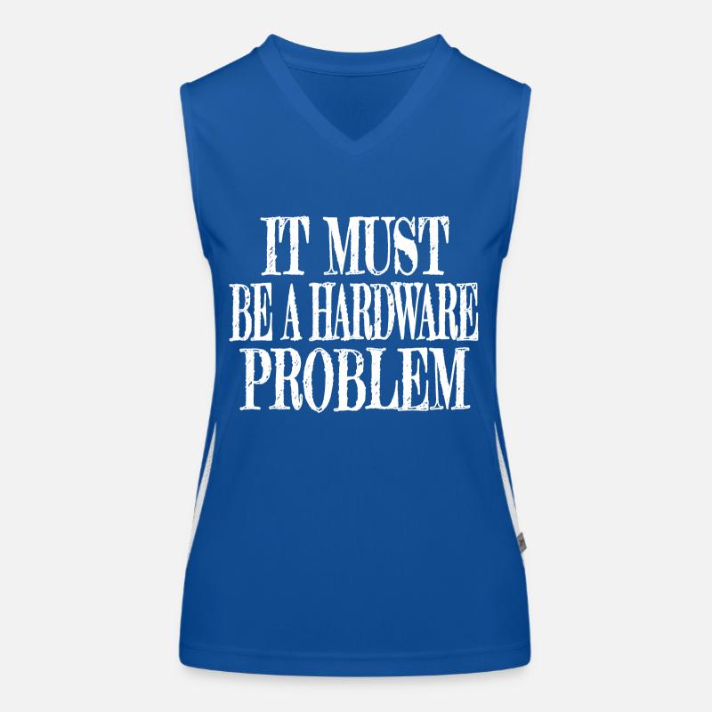 joke funny sayings computer language Women's Functional Contrast Tank Top