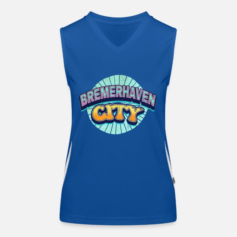 Bremerhaven Germany Font Pop Art Comic Women's Functional Contrast Tank Top