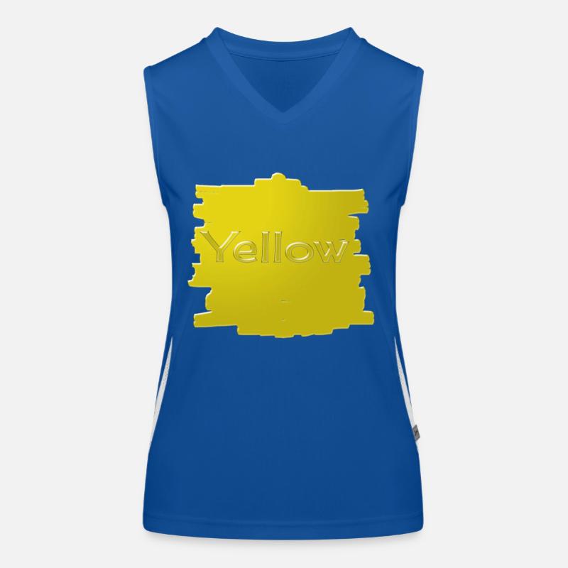 Jaune Débardeur respirant contrasté Femme