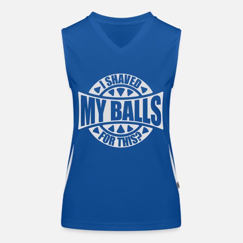 I shaved my balls Funktionelles Kontrast-Tank Top für Frauen