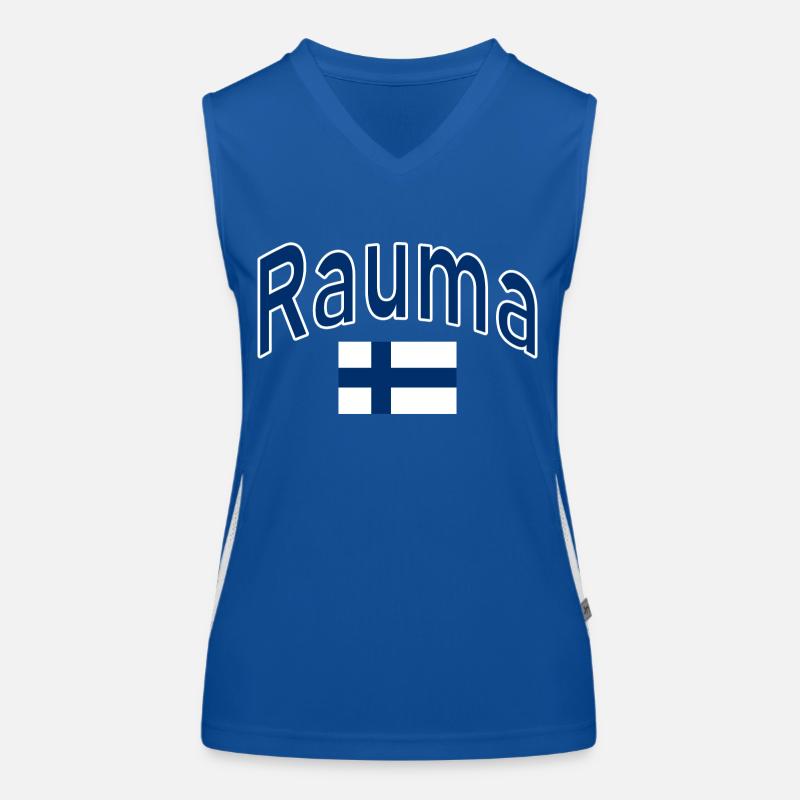 Drapeau finlandais de Rauma Débardeur respirant contrasté Femme