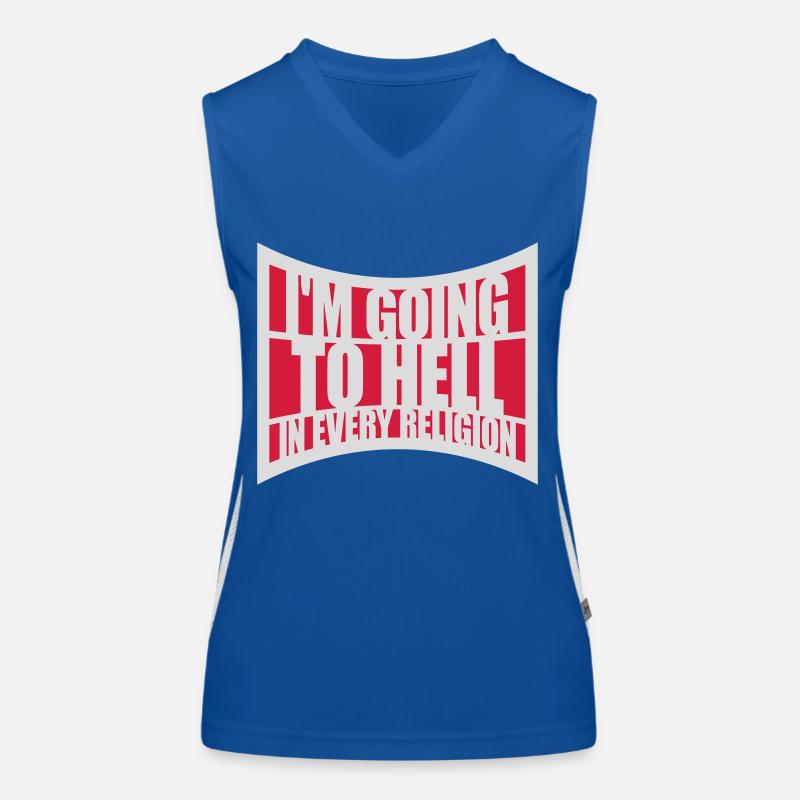 in going to hell Women's Functional Contrast Tank Top