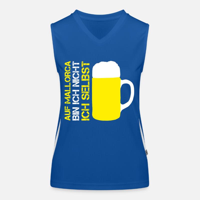Lustiges AUF MALLORCA BIN ICH NICHT ICH SELBST 23 Funktionelles Kontrast-Tank Top für Frauen