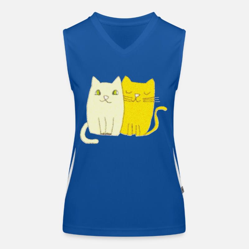 katzen impressionismus Funktionelles Kontrast-Tank Top für Frauen