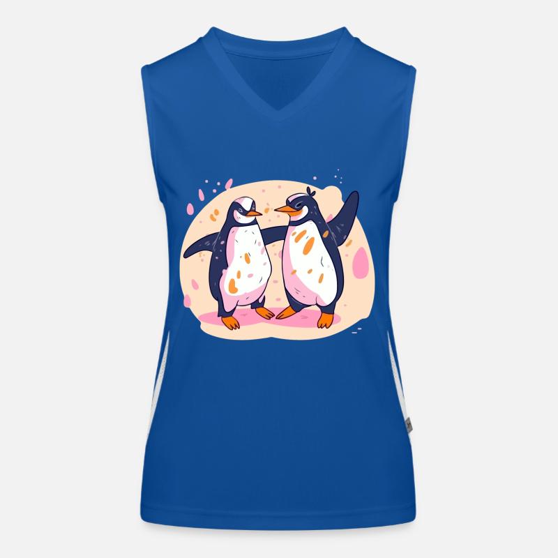 Pinguintanz Nr. 2 Funktionelles Kontrast-Tank Top für Frauen