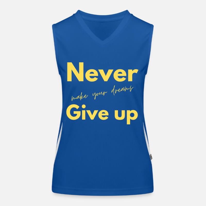 never give up 2 Débardeur respirant contrasté Femme