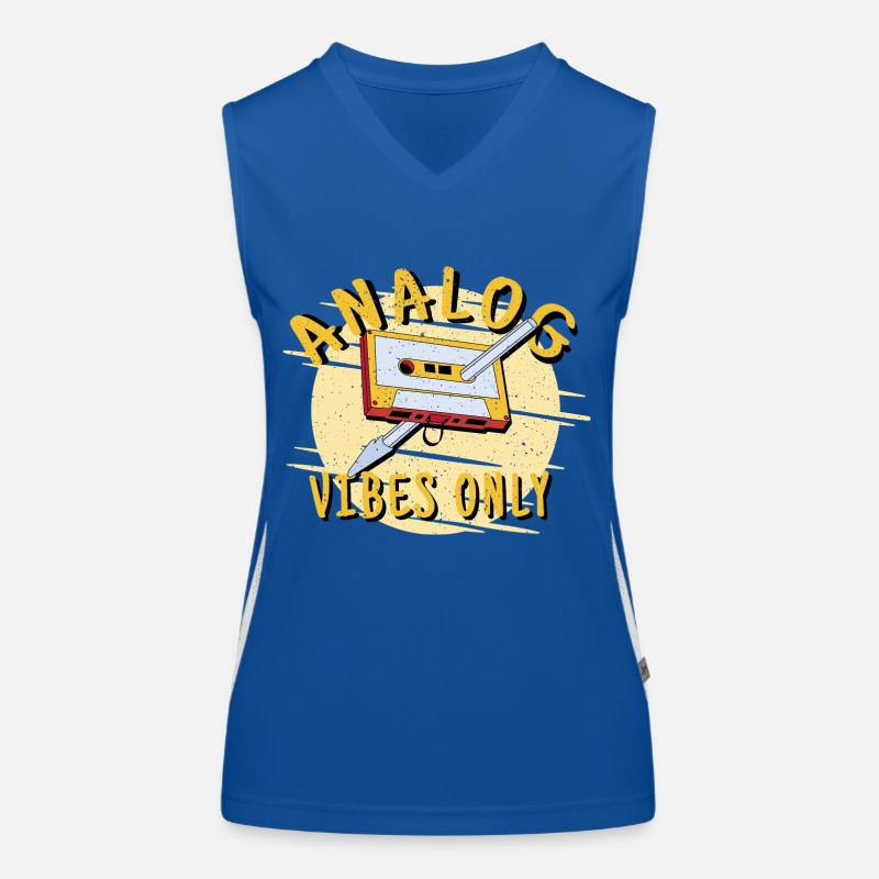 Analog Vibes Only - Music Lover Gift Women's Functional Contrast Tank Top