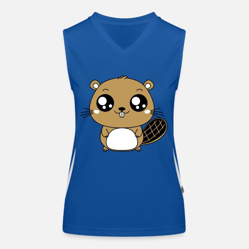 Süßer Biber Funktionelles Kontrast-Tank Top für Frauen