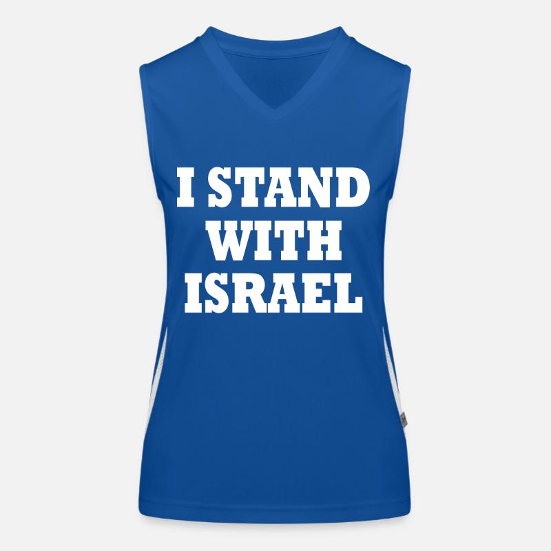 I stand with israel Funktionelles Kontrast-Tank Top für Frauen
