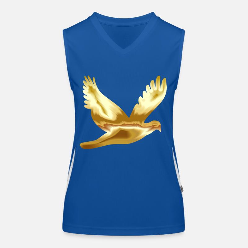 Taube Friedenstaube Gold Geschenk Geschenkidee Funktionelles Kontrast-Tank Top für Frauen