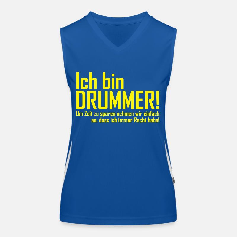 ich bin drummer Funktionelles Kontrast-Tank Top für Frauen