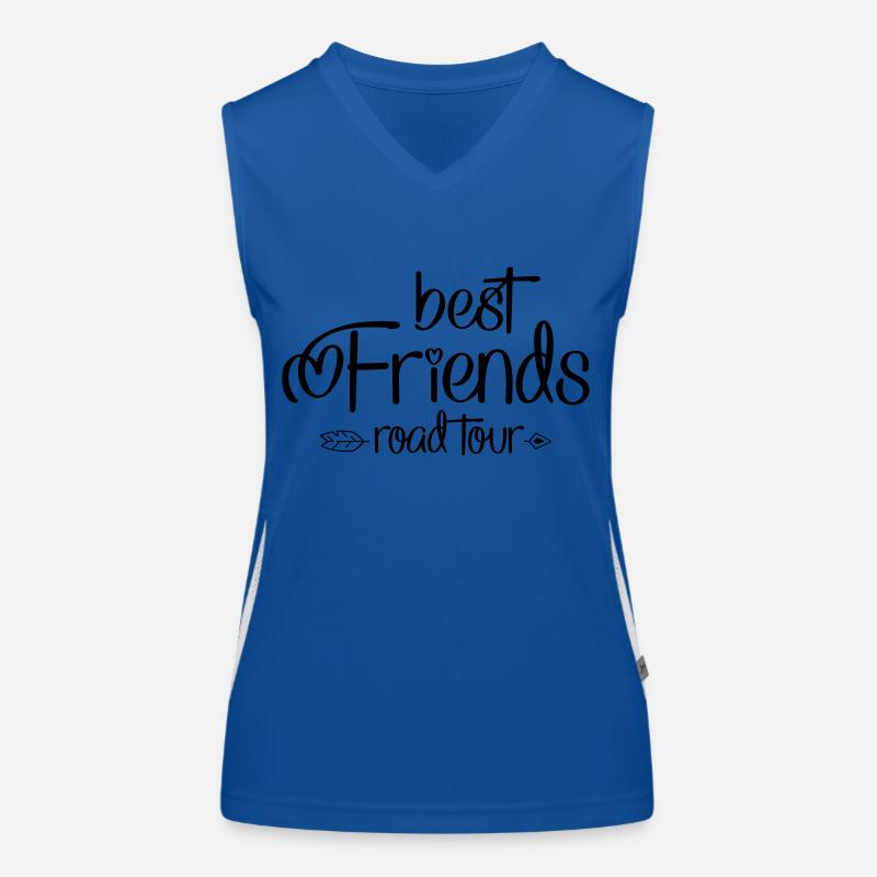 Road Tour mit Freunden Funktionelles Kontrast-Tank Top für Frauen