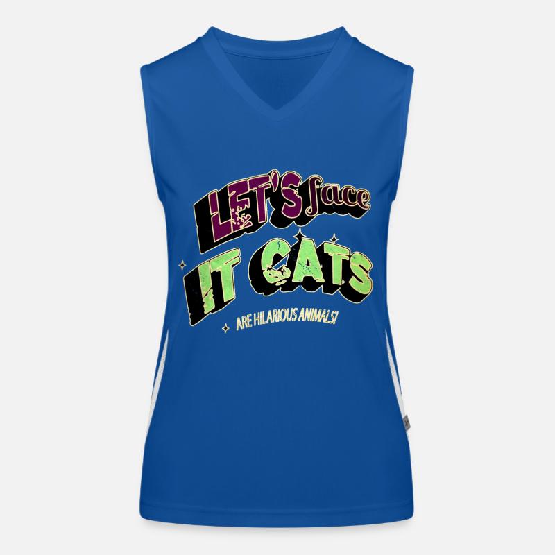 cat face tshirts birthday present pet lover happy Funktionelles Kontrast-Tank Top für Frauen