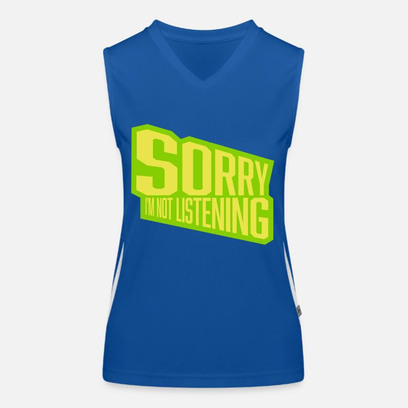 sorry im not listening Funktionelles Kontrast-Tank Top für Frauen