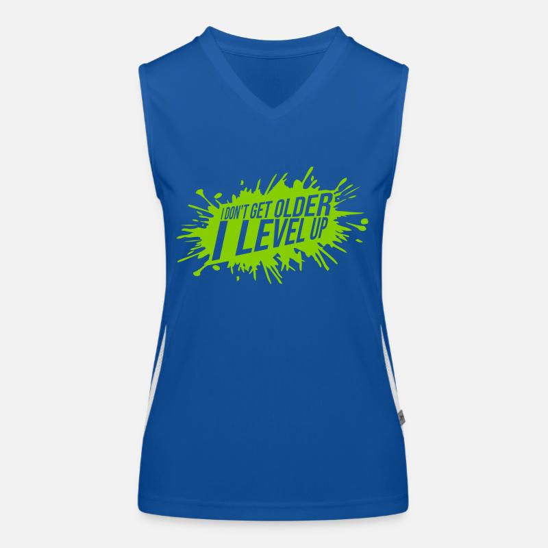 get older level up Funktionelles Kontrast-Tank Top für Frauen